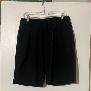 Gradual mens black lightweight shorts. Elastic drawstring waist